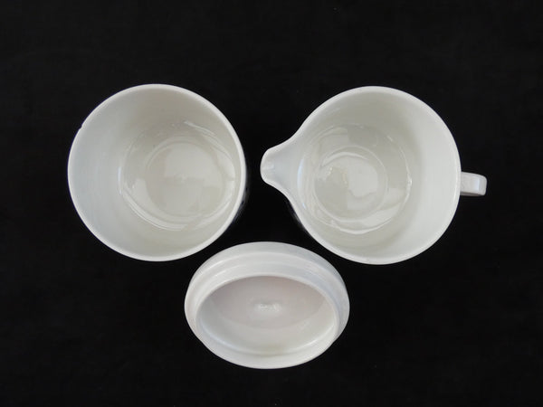 Villeroy & Boch  CADIZ Pattern  Sugar Bowl with Lid and Creamer Set, Vintage Porcelain, Made In Luxembourg