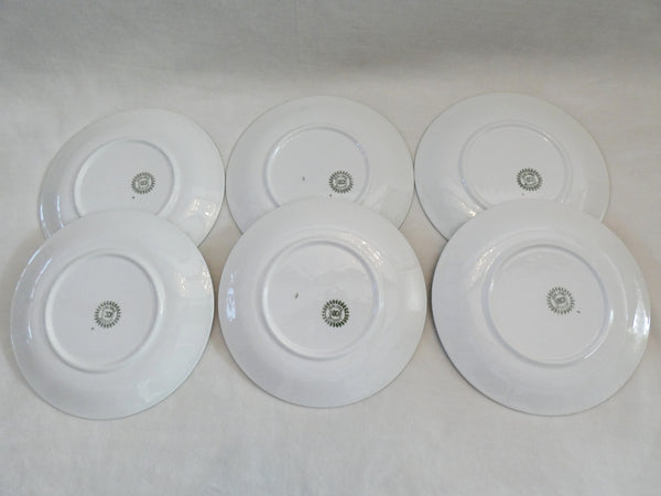 Set of 6 Vintage Boch Bernadette plates, Retro Boch Delta Bernadette dessert plates, ROYAL BOCH plates, Boch Belgium, Boch Dish
