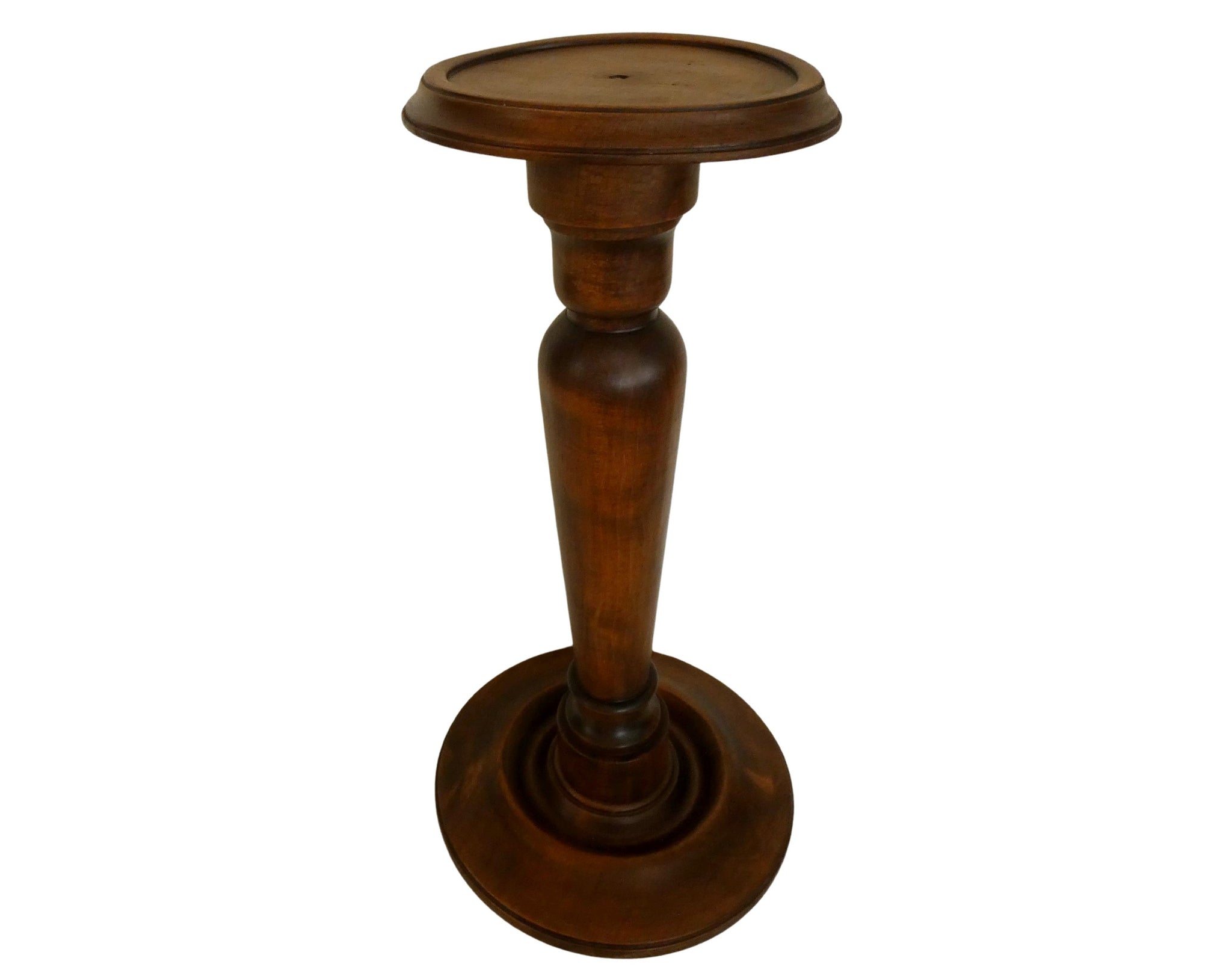 1930 Solid French Plant Stand Antique Barley Plinth Carved Mahogany Statue Pedestal Vintage Display