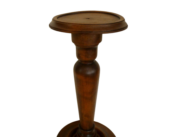 1930 Solid French Plant Stand Antique Barley Plinth Carved Mahogany Statue Pedestal Vintage Display