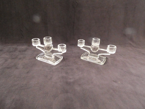 1 pc. Glass Candle Stick Holder, Vintage Belgian Candle Holders,Candelabra 1930s