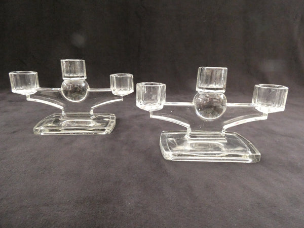 1 pc. Glass Candle Stick Holder, Vintage Belgian Candle Holders,Candelabra 1930s