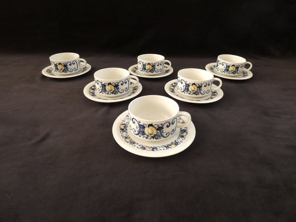 Villeroy and Boch "Cadiz" Coffee Set, Villeroy and Boch Cadiz Cups & Saucers