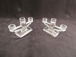 1 pc. Glass Candle Stick Holder, Vintage Belgian Candle Holders,Candelabra 1930s