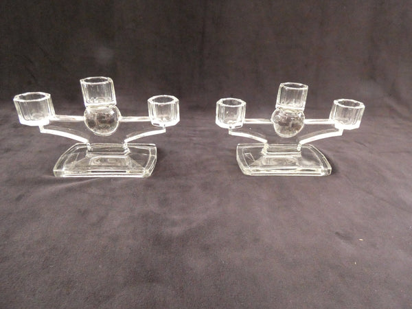 1 pc. Glass Candle Stick Holder, Vintage Belgian Candle Holders,Candelabra 1930s