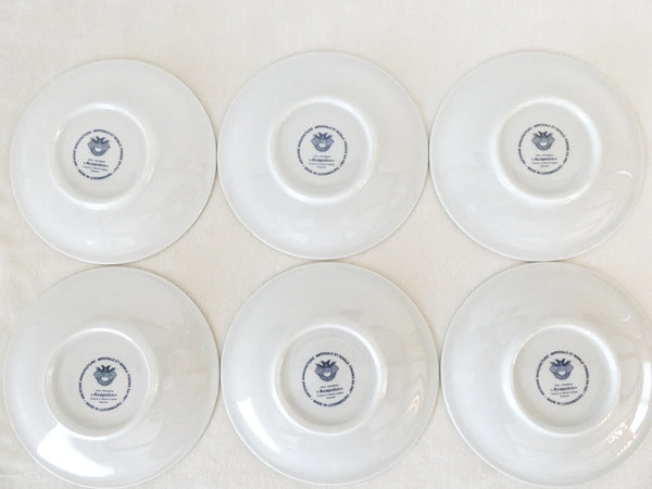 6 Acapulco Saucers Plates Breakfast plates Villeroy and Boch of Luxemburg  1960s Acapulco Pattern by Christine Reuter