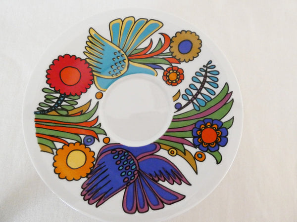 6 Acapulco Saucers Plates Breakfast plates Villeroy and Boch of Luxemburg  1960s Acapulco Pattern by Christine Reuter