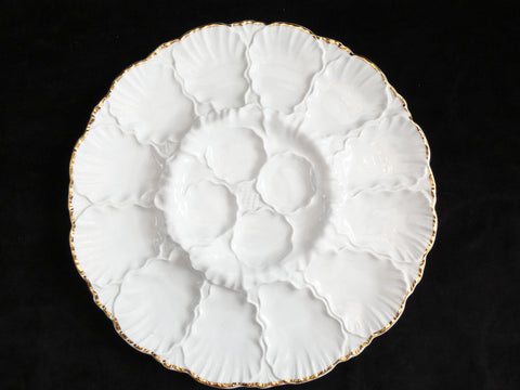 1 Oyster Plate Porcelaine Baudour Cerabel, Oyster Dish Collection Antique  Vintage Belgian White Oyster Platter, Dish Collection, Collectors