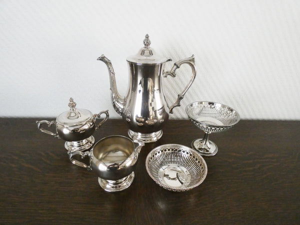 Silver Plated Tea Service  by International Silver Company, Vintage Silver Plated Tea Set Coffee Service, 50s