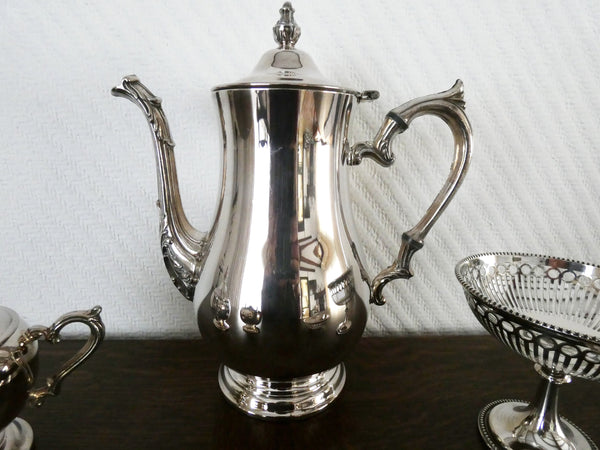 Silver Plated Tea Service  by International Silver Company, Vintage Silver Plated Tea Set Coffee Service, 50s