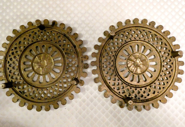 Vintage French Cast Brass Trivets Stand Hot Plate, Pot Holder, Retro Kitchen, Country House Style, Shabby Chic