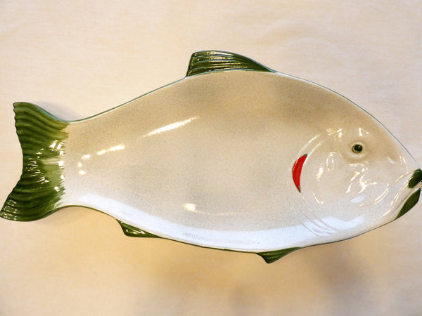 Set of 7 Waechtersbach Fish Plates, Rare Waechtersbach Pottery Fish Plates, Vintage Fish Shaped Plates West Germany 60s, Hand Painted,