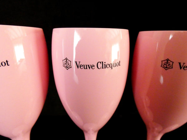 6 Veuve Clicquot Champagne Glasses Pink Flutes Veuve Clicquot Prestige, VCP Champagne