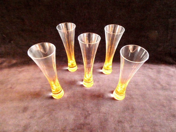 5 Veuve Clicquot Trendy Champagne Glasses, VCP Trendy Flutes, Collectable Glasses, Vintage French Champagne Glasses