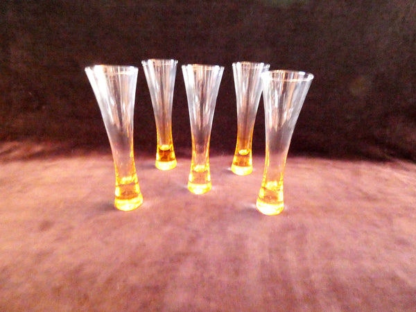 5 Veuve Clicquot Trendy Champagne Glasses, VCP Trendy Flutes, Collectable Glasses, Vintage French Champagne Glasses